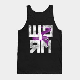 Purple Worm On A String Meme Retro Style Magic Fuzzy Worm Tank Top